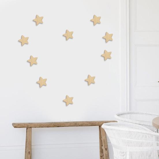 10 Stück Stern Wanddekoration Holz Boho Stern Wanddeko Kinderzimmer Wand Stern Dekoration für Babyzimmer Kinder Schlafzimmer