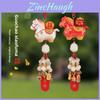 Traditional Resin Car Mirror Ornament With Tassel For Vehicle Interior Decor Gift