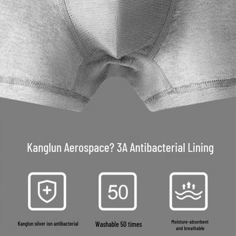 SEPTWOLVES Men's Cotton Spandex Antibacterial Boxer Briefs