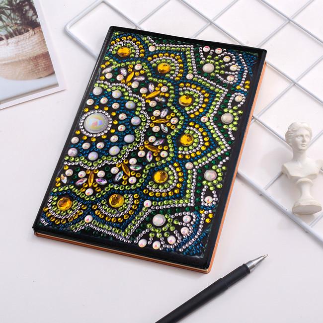 Neues Notizbuch Diamantmalerei Kinder DIY Kreativ Speziell geformter Heller Diamant 50 Seiten Notizbuch Aufkleber Diamant A5 Buch