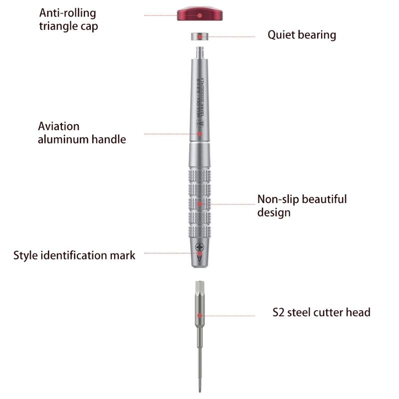 Magnetic Metal Screwdriver Stainless Steel Precision Screwdriver Repair Disassembly Opening Tool Applicable Mobile Phone