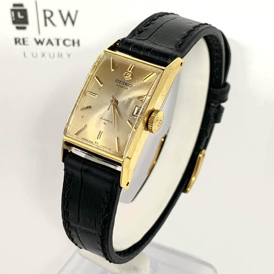 

[USED] R6-5310 SEIKO 2118-3210 Manual Winding Watch Gold Black