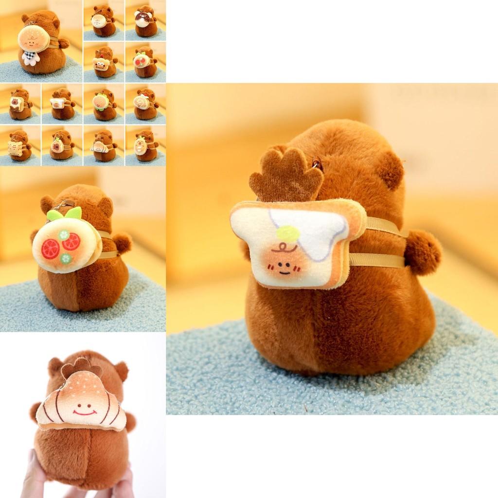 Animal Capybara Stuffed Keychain Plush Toy Cotton Filling  Party Gift Decoration