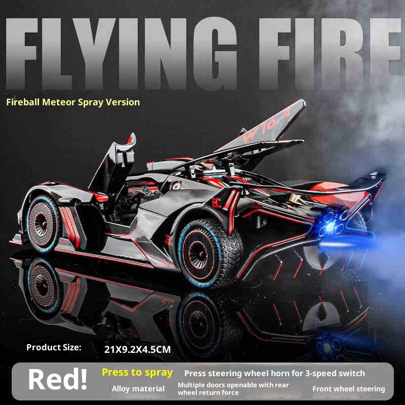 1:24bugatti Alloycar Model Spray Function Die-Cast Craftsmanship Steering Shock Absorption Features Collectible Display Ornament