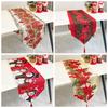 Printed Christmas Table Runner Tassel Xmas Desktop Decoration Snowman Tablecloth  Restaurants