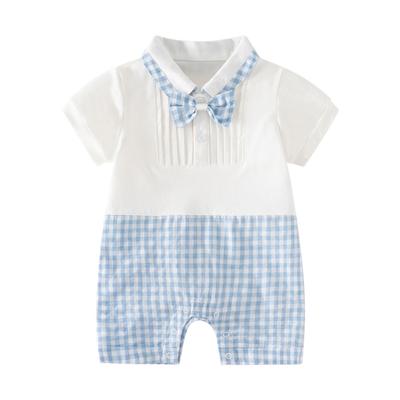 Newborn Boy Handsome Romper - Super Cute Summer Outfit for 100 Days, Spring & Autumn; Perfect for Crawling & Outings