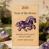 3D Lucky Crystal Horse with Card Horse Collectible Figurine Symbol Strength New Beginnings for Good Luck Decorative Gift