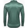 Men's Autumn Fashion Shiny Solid Color Casual Versatile Party Shirt