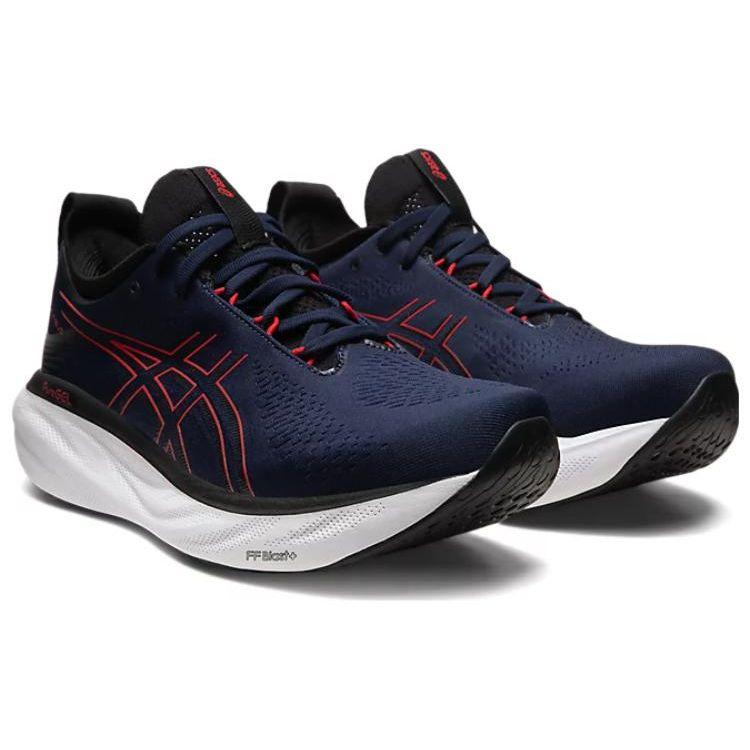 Asics Gel Nimbus 25 Midnight Electric Red Men Sneakers Blue 1011B547-401