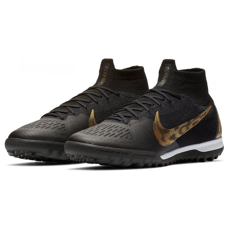 Nike SuperflyX 6 Elite TF Black Gold Men Sneakers Metallic-Vivid-Gold AH7374-077