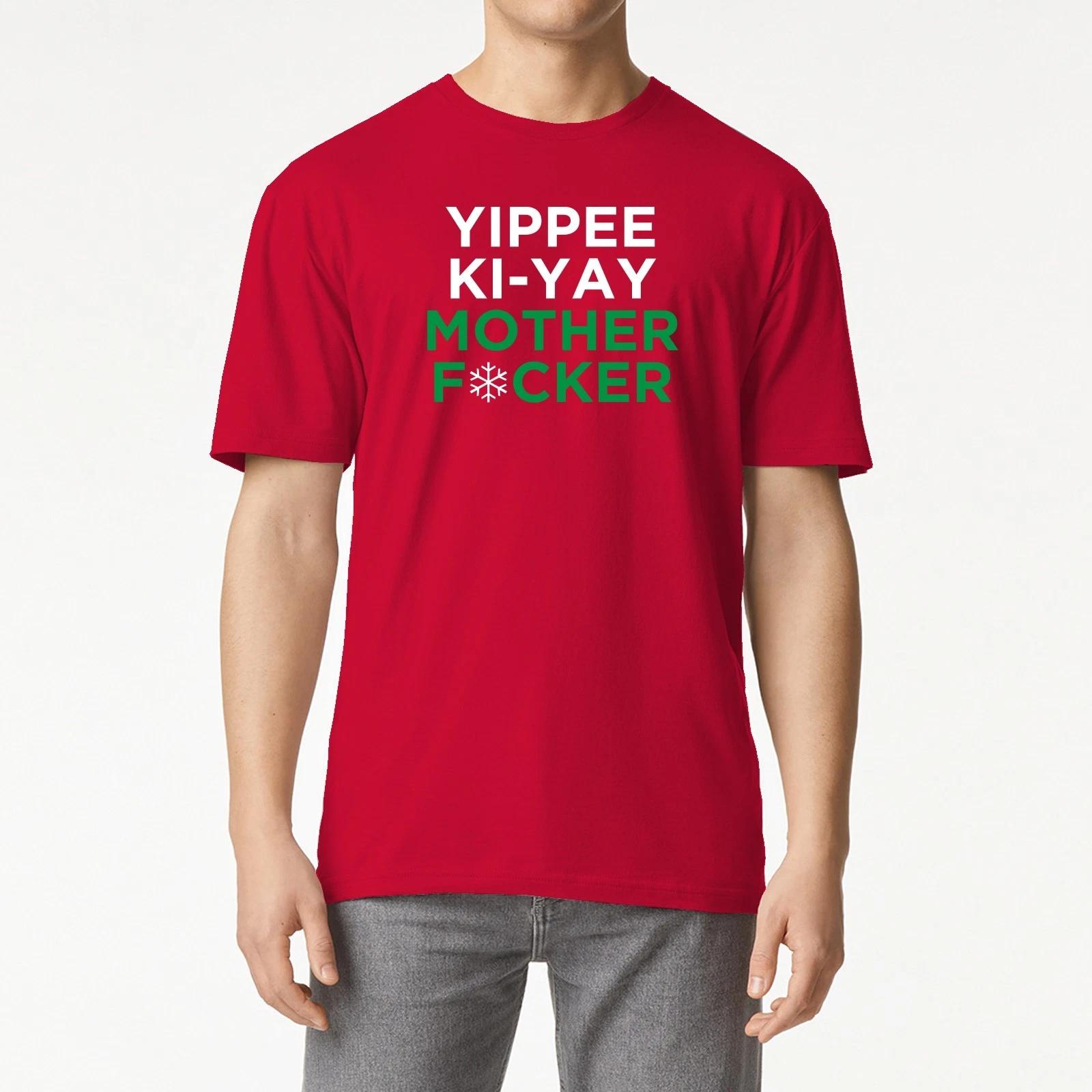 Unisex T-Shirt - Yippee Ki-Yay - Funny Rude Christmas Movie Joke Retro Gift M