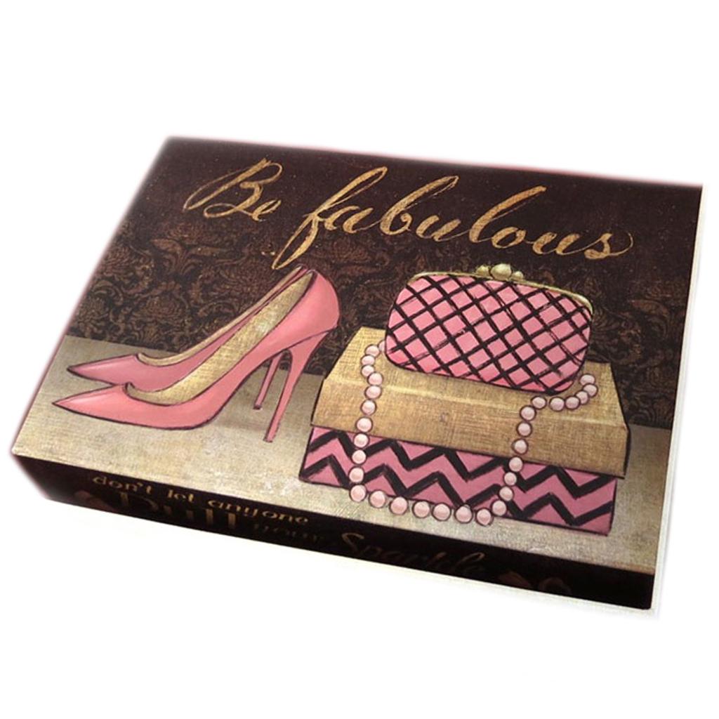 Les Trésors De Lily [Q9544] - Set of 2 Nesting 'Belle Epoque' Memory Boxes Pink Beige Black - 37x25. 5x11 Cm - 32x21. 5x9 Cm