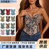Top Corsetto Vintage Aderente Stile Corte Bustier