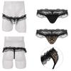 Sissy Thong Men Gay Underwear Low Rise Lace Briefs Thong Bikini