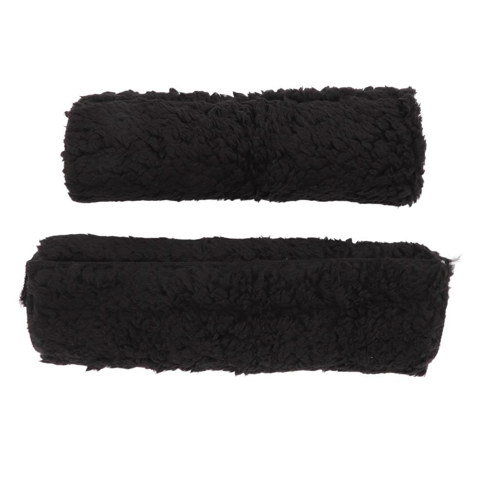 2Pcs Easy Install Sherpa Armrest Cover Thickened Warm Armrest Pad Non-Slip Seat Accessory Daily Use