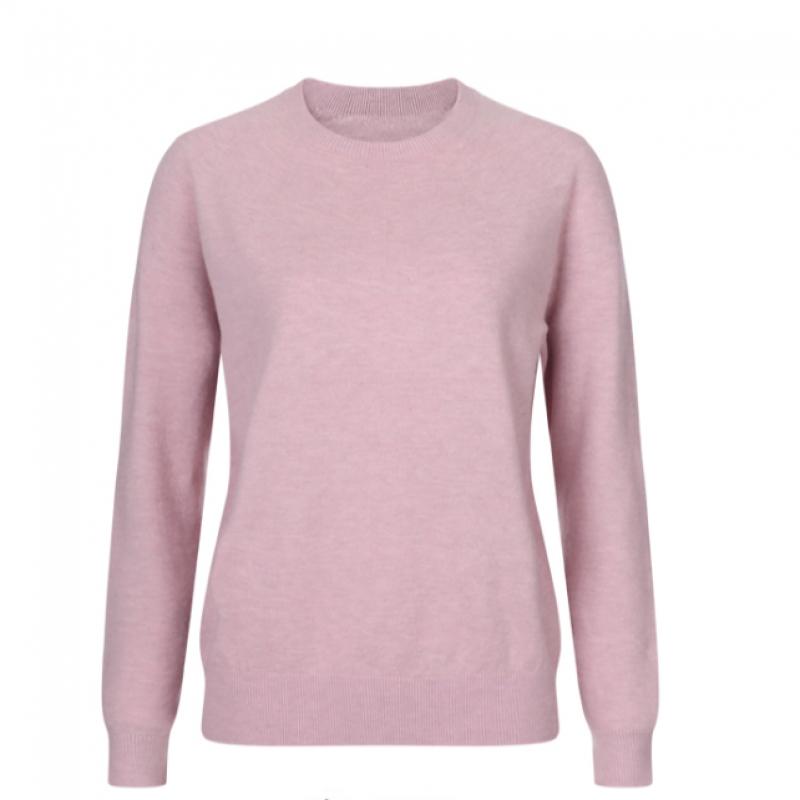 Shop   Women S Wholegarment Solid Long Sleeve Knit Light Brown Bom Wkn260044