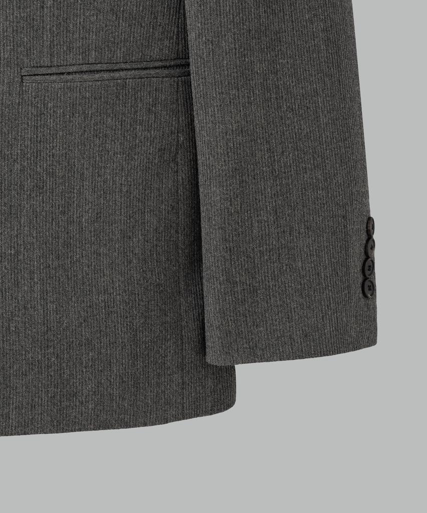 NONBLANK Wool Blend Ribbed Semi-Overfit Blazer_Grey