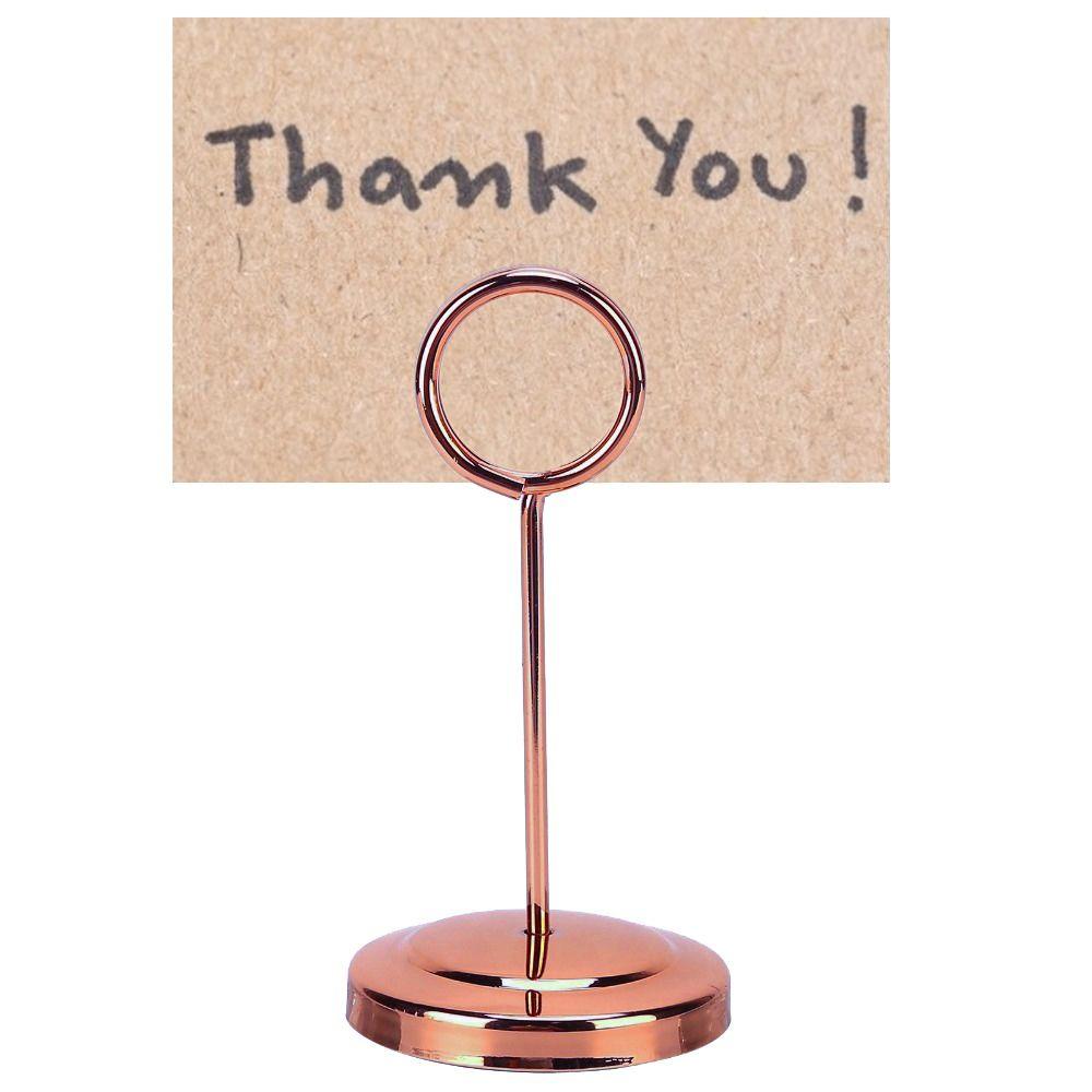 Stainless Steel Table Card Holder Fade Resistant Stable Picture Holder Table Number Holder Hotel
