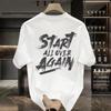 American Trendy Brand Pure Cotton Men'S Printed Short-Sleeved T-Shirt Trendy Men'S And Women'S Versatile Round Neck T-Shirt Men'S