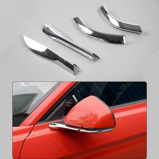 Chrome Car Rearview Mirror Base Cover Trim for Ford Mustang 2015-2018Accessories