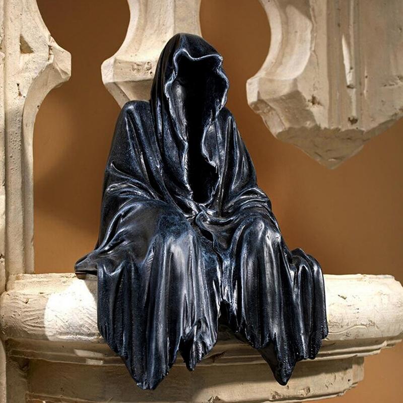 Socha Gotická Sedící Socha Kreativní Pryskyřičná figurka Domácí Ornament Dekor