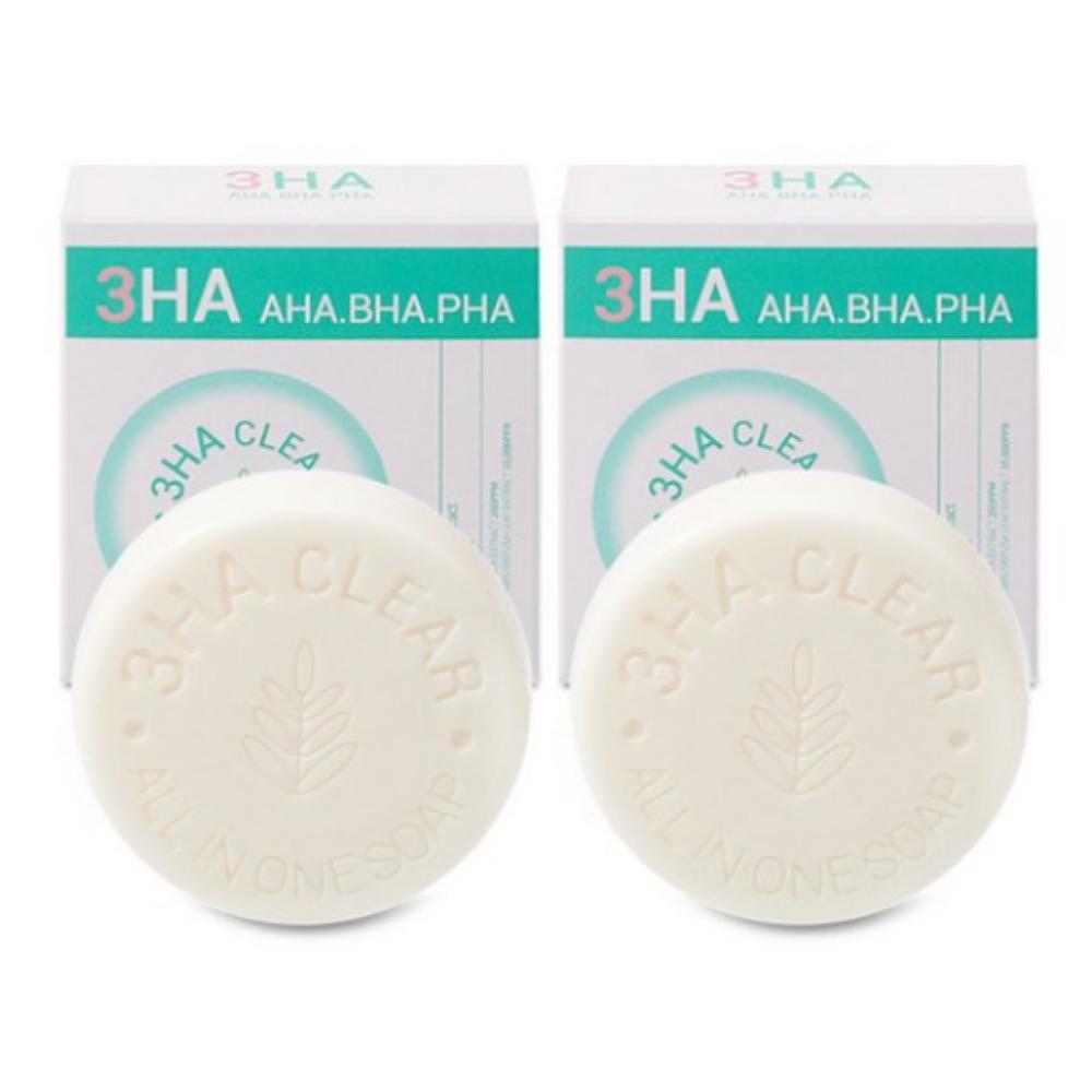 3HA All-in-One Cleansing Bar: Exfoliation, Face & Body, and Waste Removal All in One! 2(Two) Low-Irritation Soaps
