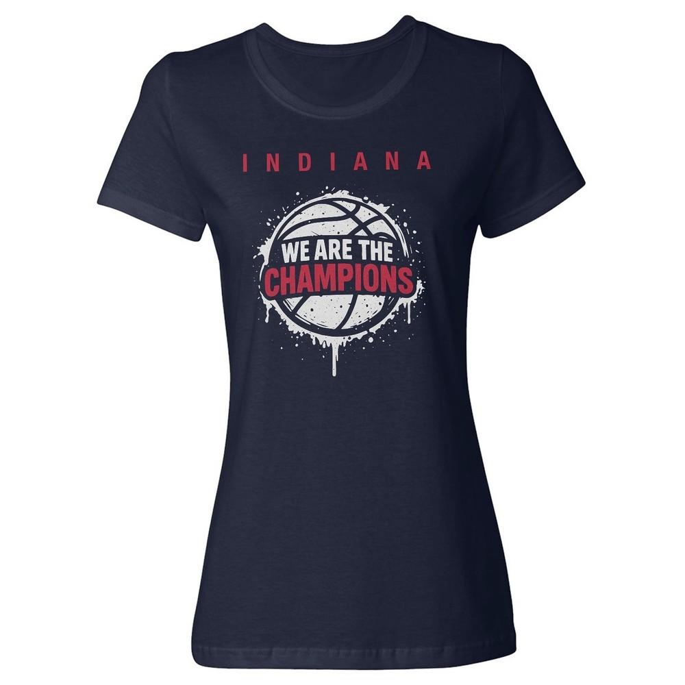 Indiana Fans - 2025 Basketball Champions Tribute Ladies  Crewneck T-Shirt Unisex T-Shirt M