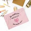 Merci Maitresse French Print Makeup Bag Travel Neceser Toiletry Storage Pouch School Pencil Bags Best Graduate Gift for Teacher