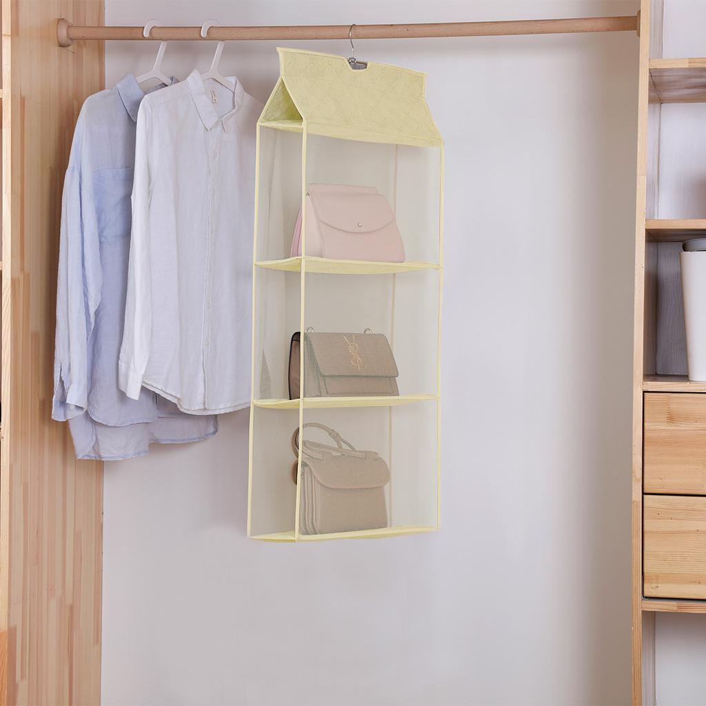 Dust-proof Multi-Layered Fabric Wall-Mounted Dormi Storage Ra Bag Hanging Organizer Closet Storage Bag for Bedroom Organization