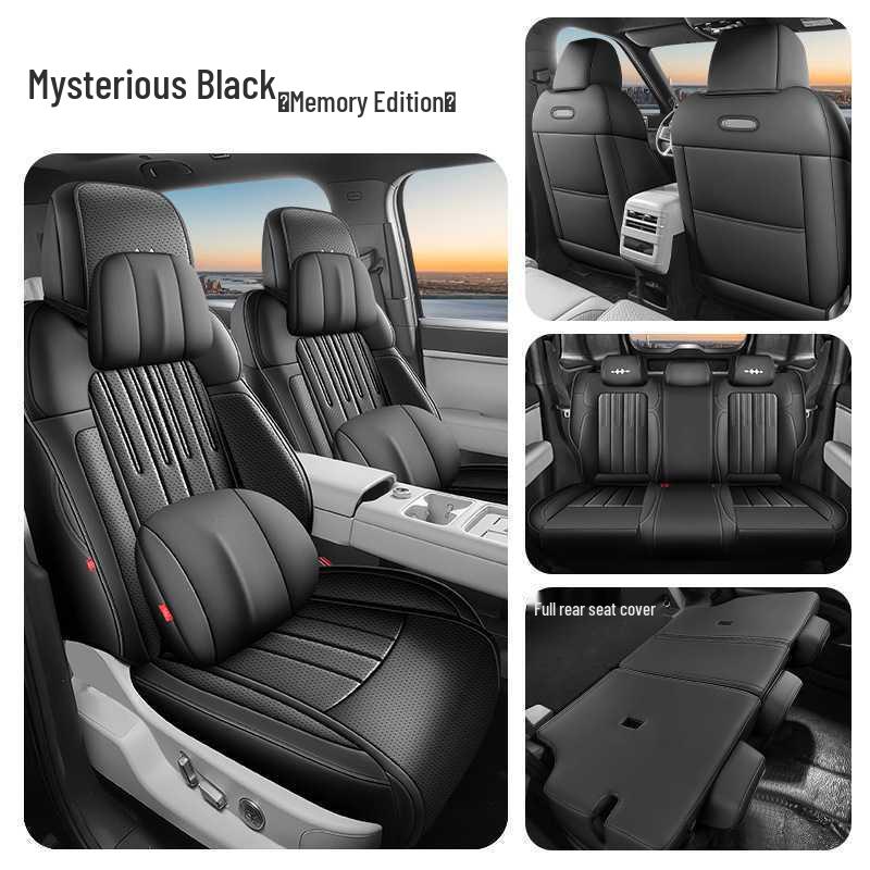 Titanium 7 Perforated Leather Car Seat Covers 2025 - Max Version for 200KM Two-Wheel Drive, Breathable & Full Coverage