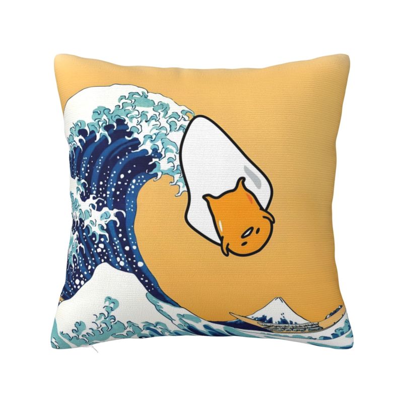 

Custom Nordic Cartoon Gudetama Anime Cushion Cover Soft Pillow Case Home Decor 12x12Inch