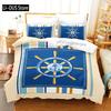 Marine Anchor Pattern Duvet Cover Set Fashion Bedding Set Ultra Soft Quilt Cover And Pillowcases For Kids Teens Boys Bedroom