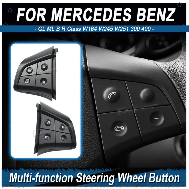 A164 820 7910 9116 16482079109116 Car Steering Wheel Button 4 Keys for Mercedes-Benz ML GL B R-Class W164 W245 W251 Auto Parts