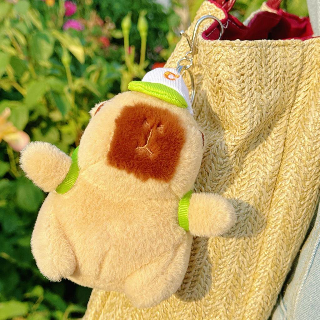 Creative Plush Capybara Keychain - Cute Cartoon Sports Pendant Doll, Perfect Small Gift