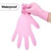 Pink Nitrile Gloves Disposable 50PCS Latex Powder Free Gloves for Women Household Cleaning Gardening Work Salon Kitchen Gloves