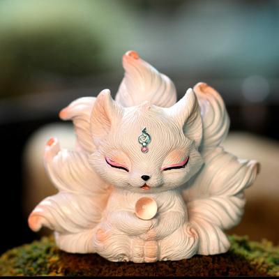 Cute Little Fox Car Dashboard Decorations Auspicious Figurines Decoration Universal Car Accessories Automotive Dash Ornaments