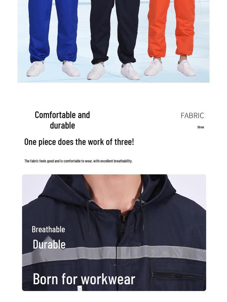 Pure Cotton Dustproof Mechanic Jumpsuit - Auto Repair, Farming, Spray Paint, Labor Protection One-Piece Suit