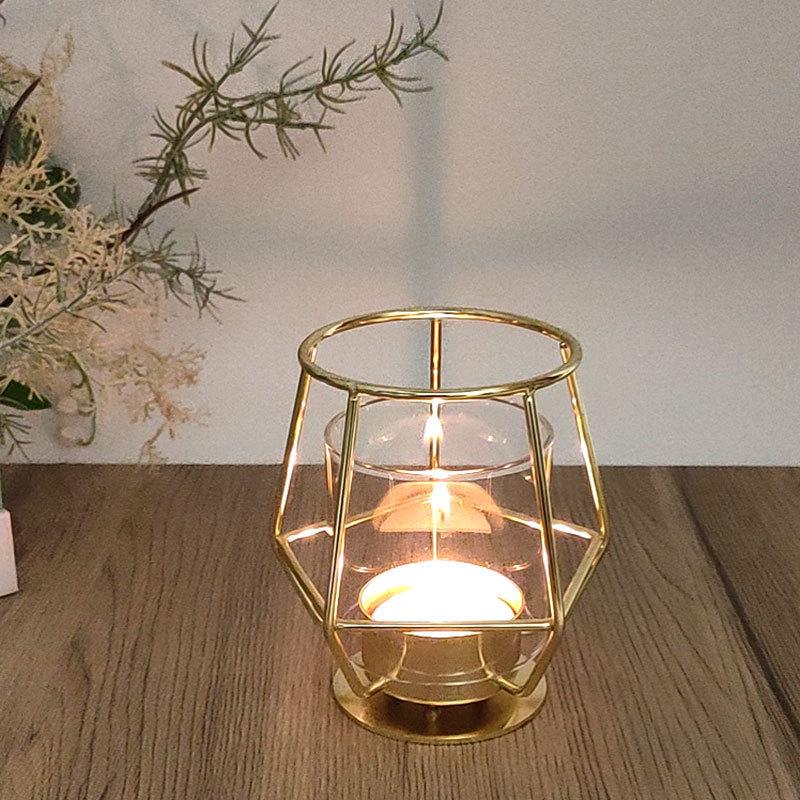 Luxury Cross-Border Iron Candle Holder for Romantic Dinner & Christmas Decoration