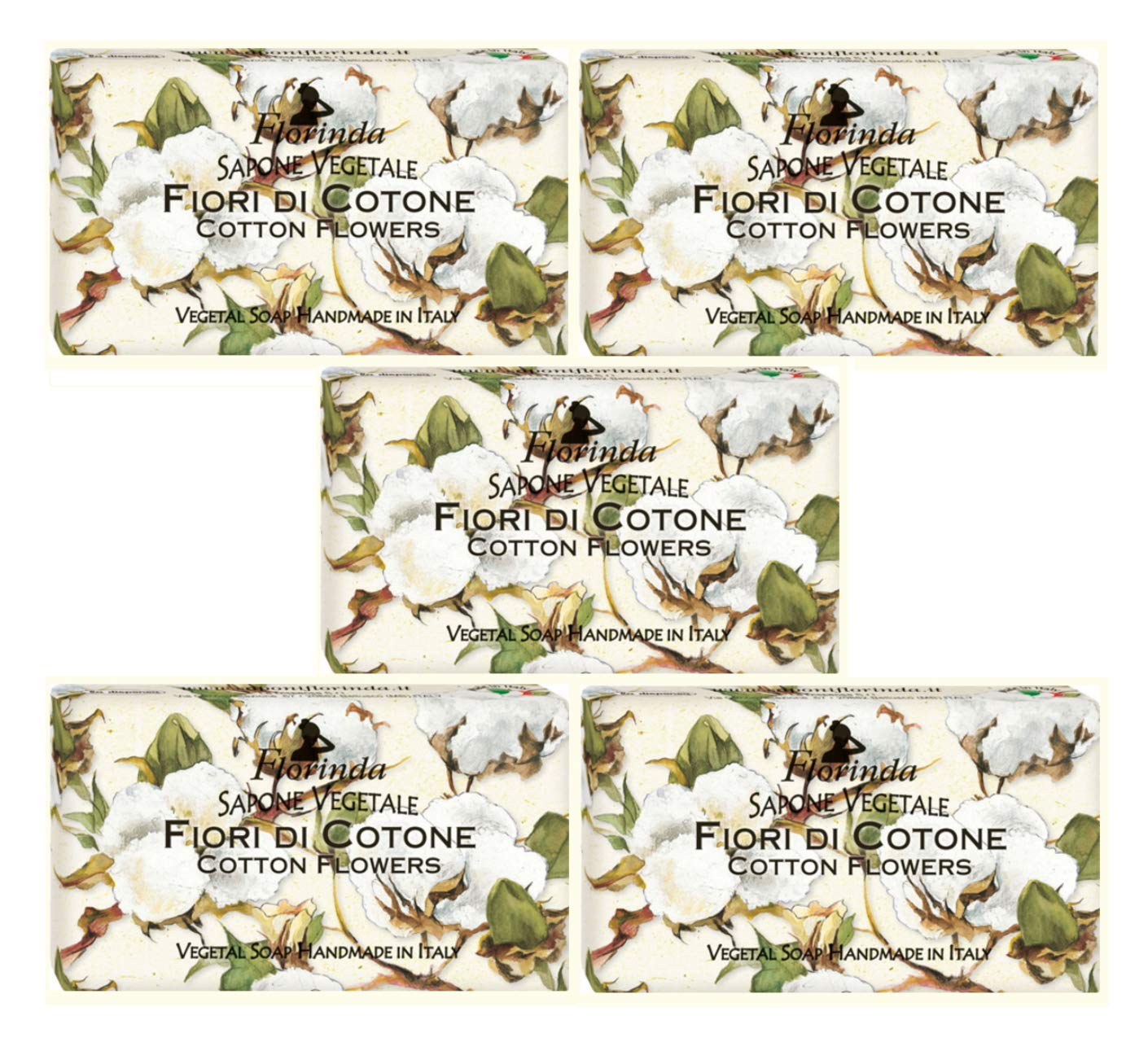 

Florinda Fragrance Soap Solid Soap Flower Scent Cotton Flower 95g x 5 Set