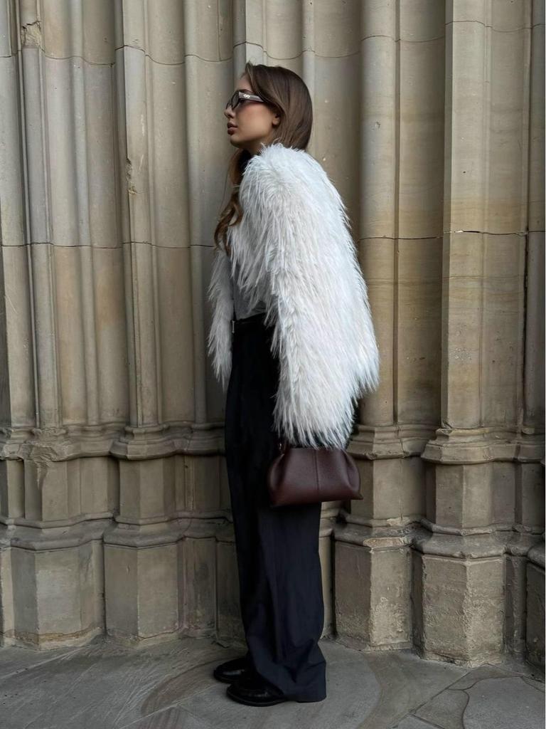 European and American Eco-Friendly Faux Fur Fluffy Coat - High-End Young Style, Loose Petite Winter Wear for Women