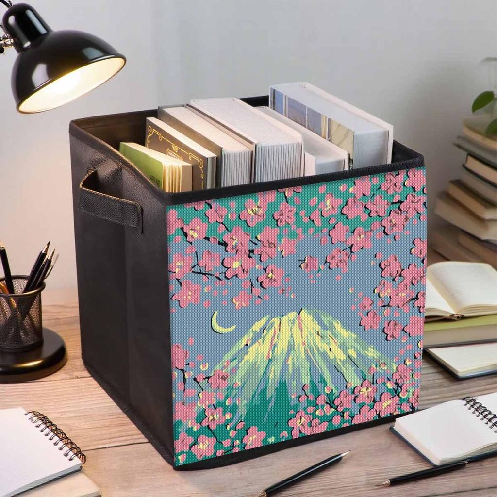 Mount Fuji 5D Diamond Painting Storage Basket Full Round Drill Mosaic Diamond Embroidery Cross Stitch Kits Home Decor Home Decor