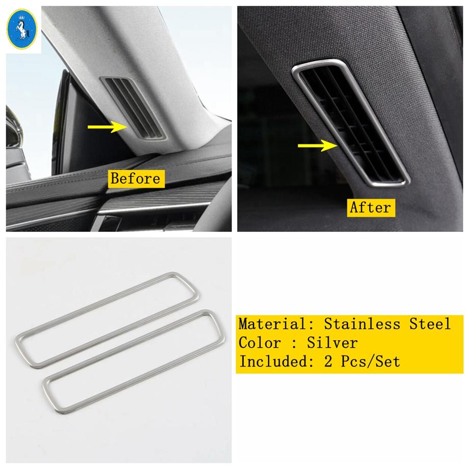 ABS Car Inner Window A-pillar Air Outlet Frame Decor Cover Trim For Volkswagen Arteon 2018 - 2024 Interior Refit Kit Accessories
