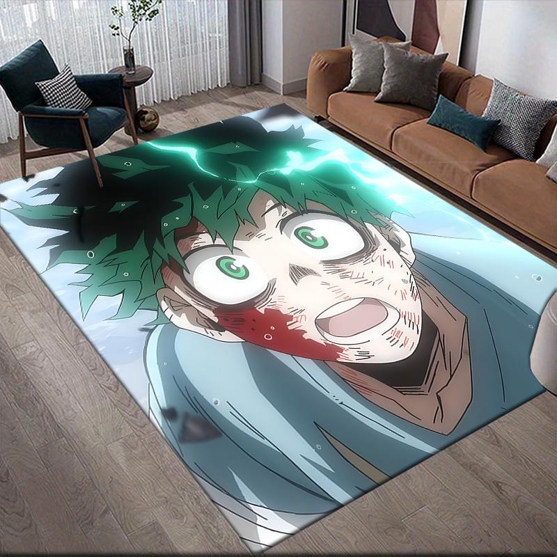 

My Hero Academia Midoriya Theme Anti-Slip Floor Mat, Rectangular Carpet for Home Game Room & Living Space 60x90cm