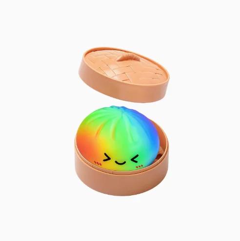 Novo Bolinho de Glitter Bolinho de Glitter Squishy com Caixa Bolinhos Brinquedo Sensorial de Apertar para Alívio do Estresse