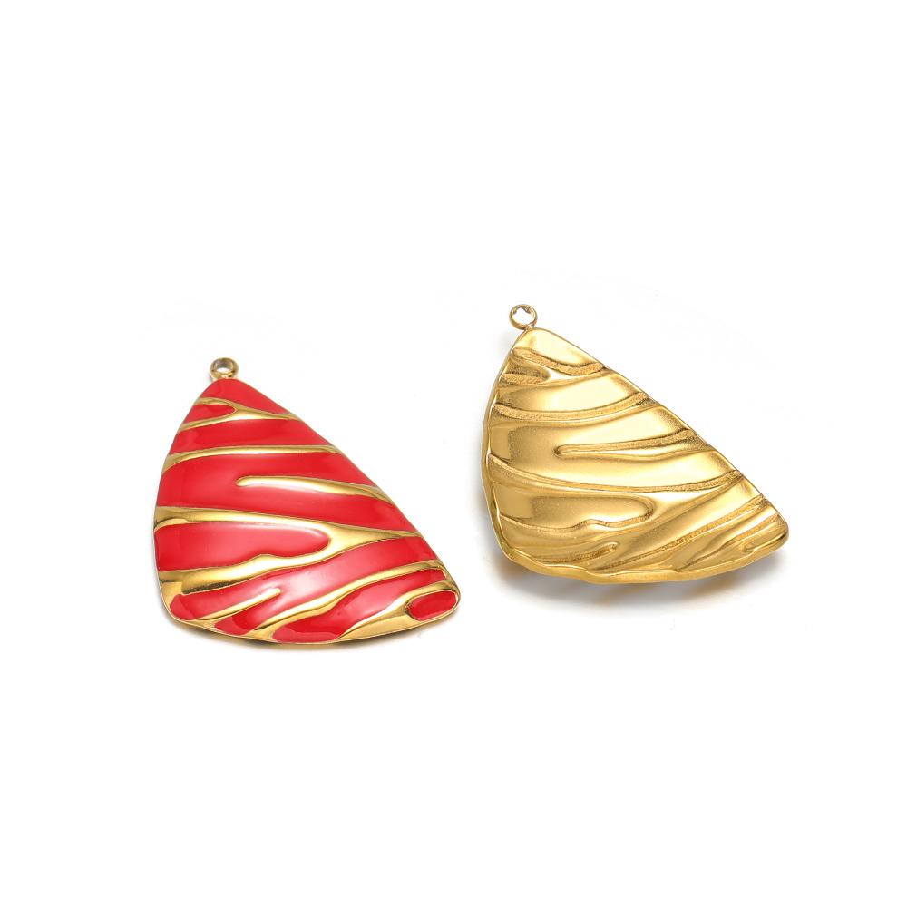 5pcs Stainless Steel Enamel Triangle Charms for DIY Jewelry Findings Necklace Pendant Bracelets Earrings Making Eardrop Supplies