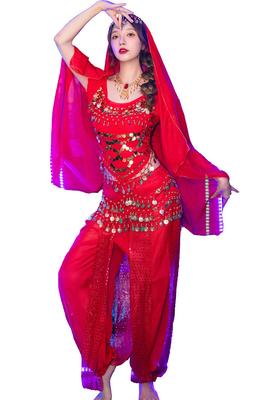 Disfraz de Danza del Vientre Árabe Jasmine Brightlara para Cosplay de Halloween, Tallas Grandes (jsm-RE-M)