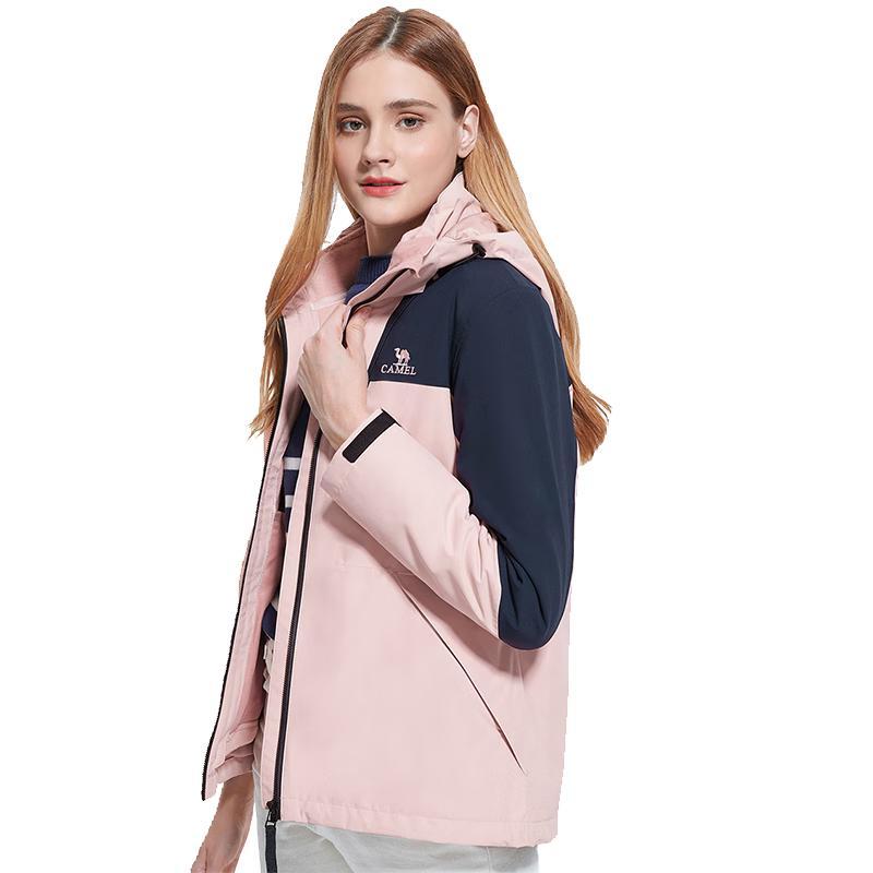 Camel Unisex 3-in-1 Waterproof & Warm Fleece Lined Hiking Jacket