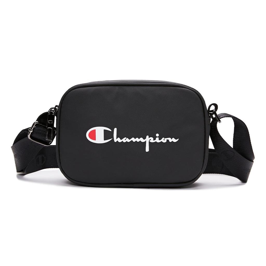 Champion Script Logo Fashion Trend Casual Sports Zipper Versatile Crossbody Bag Medium Unisex bags Black U3AACPU10