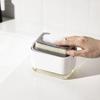 2 in 1 Dispenser di sapone per piatti, dispenser di sapone liquido, contenitore per sapone con porta spugna per cucina, bagno, accessori per il lavaggio