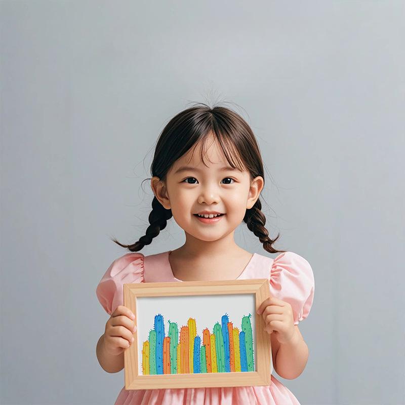 Rainbow Scratch Painting Set Color Scratch Off Pictures Children DIY Artwork Postcards Kids Boys Girls Fun Craft Drawing Toys